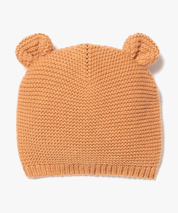 Bonnet bébé de naissance en tricot avec oreilles en relief vue1 - GEMO(BB COUCHE) - GEMO
