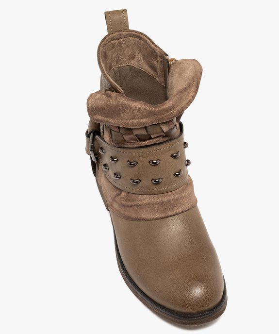 Boots femme esprit western vue5 - GEMO (CASUAL) - GEMO