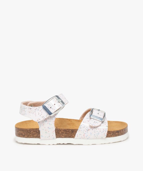 Sandales fille à brides à boucle fantaisie et semelle liège vue1 - GEMO 4G FILLE - GEMO