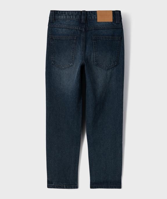 Jean délavé coupe relaxed à taille réglable garçon vue4 - GEMO (ENFANT) - GEMO