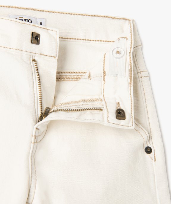 Bermuda garçon en denim avec surpiqûres contrastantes vue2 - GEMO 4G GARCON - GEMO