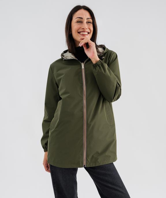 Imperméable réversible et déperlant à capuche femme vue1 - GEMO 4G FEMME - GEMO