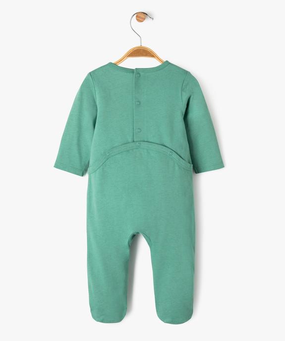 Pyjama dors-bien en coton fermeture pont-dos bébé vue3 - GEMO(BB COUCHE) - GEMO