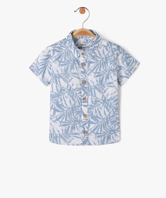 Chemise à manches courtes motif feuillage bébé garçon vue1 - GEMO(BEBE DEBT) - GEMO