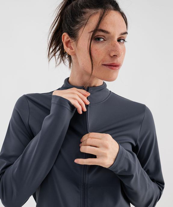 Sweat de sport zippé à col montant femme vue5 - GEMO(FEMME PAP) - GEMO