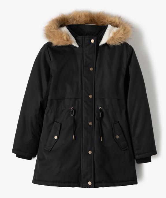 Parka fille avec doublure chaude et capuche fantaisie vue1 - GEMO (JUNIOR) - GEMO