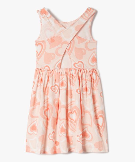 Robe fille imprimée avec bretelles croisées dans le dos vue3 - GEMO (ENFANT) - GEMO