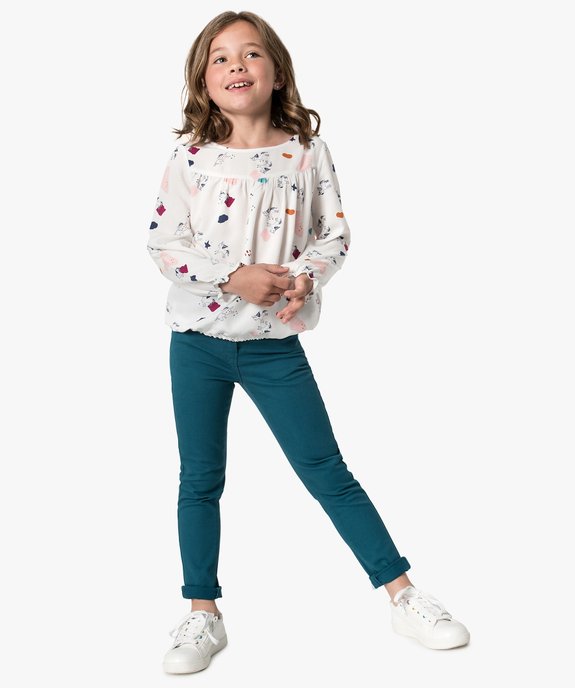 Blouse fille fluide à motifs et manches bouffantes vue5 - GEMO (ENFANT) - GEMO