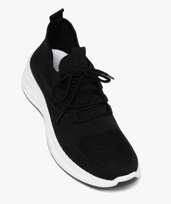 Baskets homme unies en mesh à col élastique et souple  vue5 - BOTTESINI - GEMO