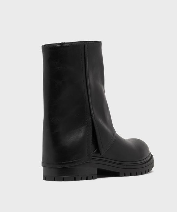 Boots zippées à semelle crantée et tige à revers femme vue4 - 5 MILES - GEMO