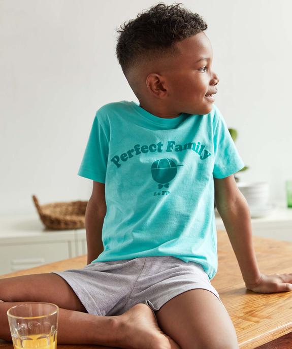 Pyjashort garçon en jersey mix&match vue6 - GEMO (ENFANT) - GEMO