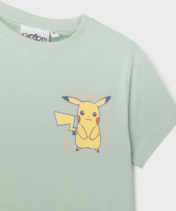 Tee-shirt manches courtes avec motif Pikachu garçon - Pokemon vue2 - POKEMON - GEMO