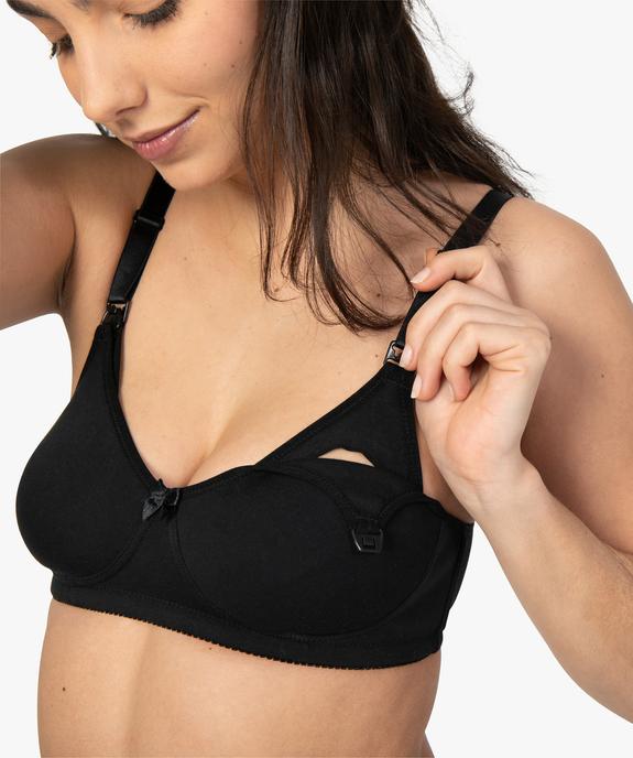 Soutien-gorge d'allaitement en coton biologique vue2 - GEMO 4G MATERN - GEMO