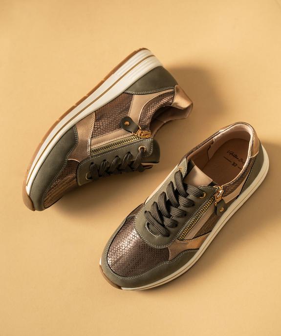 Baskets à talon compensé et détails brillants femme - Valentina Baldano vue1 - VALENTINA BALDA - GEMO