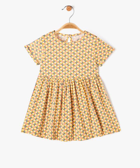 Robe imprimée à manches courtes bébé fille vue1 - GEMO 4G BEBE - GEMO