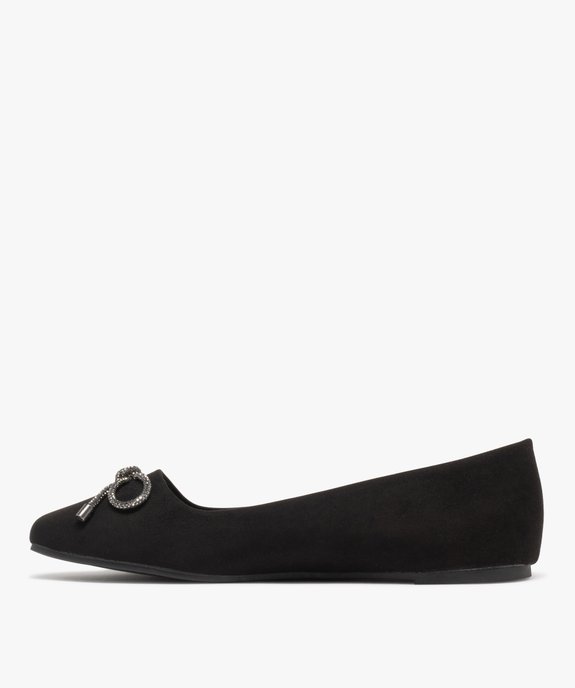 Ballerines en suédine à bout carré femme vue4 - GEMO(URBAIN) - GEMO