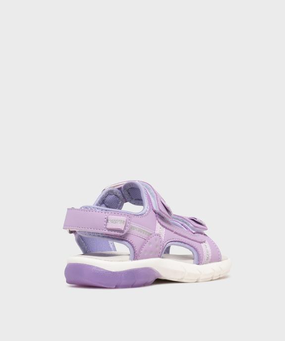 Sandales en toile ajustables par 3 scratchs fille - Lovely Wings vue4 - LOVELY WINGS - GEMO