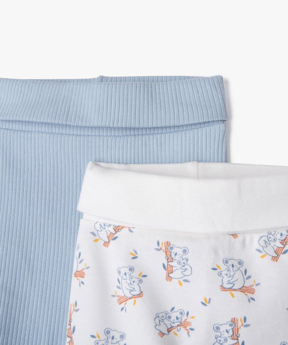 Pantalon à pieds et ceinture élastique en jersey bébé (lot de 2) vue3 - GEMO 4G BEBE - GEMO