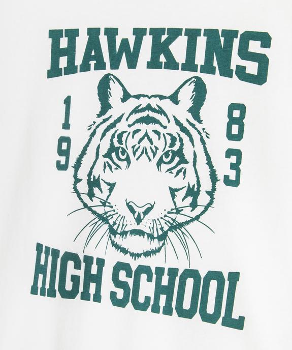 Tee-shirt manches courtes loose et court imprimé fille - Stranger Things  vue3 - STRANGER THINGS - GEMO