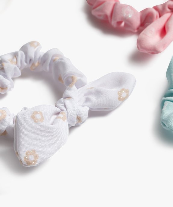 Chouchous à nœuds et pois pailletés fille (lot de 3) vue2 - GEMO (ENFANT) - GEMO