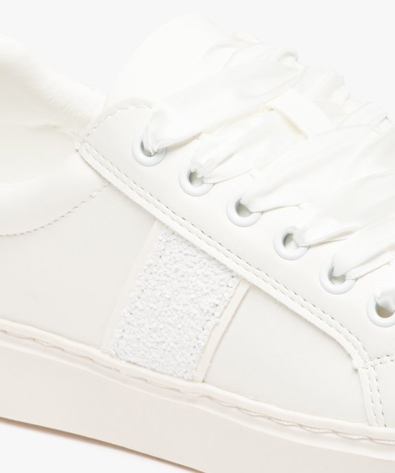 Baskets femme unies à lacets en ruban satin vue6 - GEMO (SPORTSWR) - GEMO
