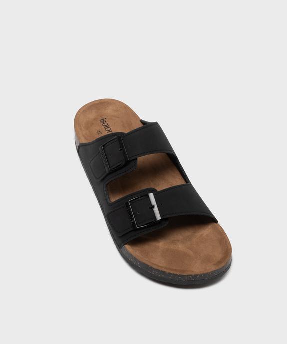 Sandales mules en suédine à larges brides homme - Isotoner vue5 - ISOTONER - GEMO