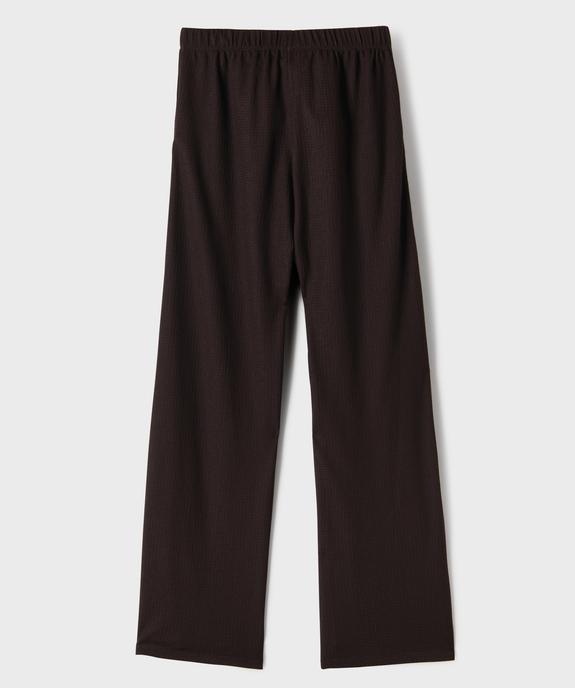 Pantalon fluide en maille gaufrée fille vue3 - GEMO (JUNIOR) - GEMO
