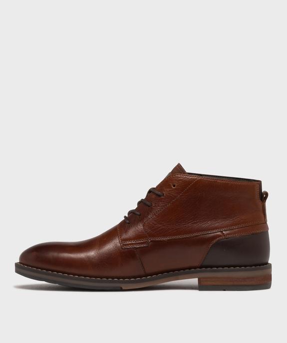 Boots en cuir à lacets homme - Tanéo vue4 - TANEO - GEMO