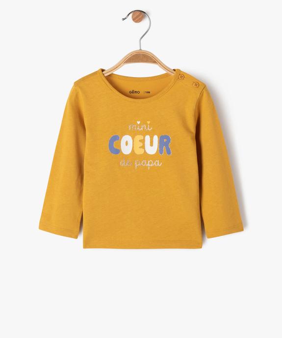 Tee-shirt à manches longues à message bébé fille vue1 - PREMIER PRIX BY GEMO - GEMO