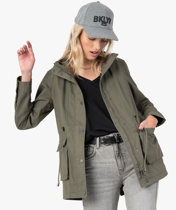 Parka femme à capuche en coton vue5 - GEMO(FEMME PAP) - GEMO