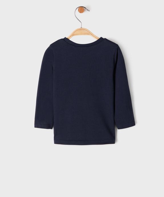 Tee-shirt manches longues à message bébé garçon vue3 - GEMO(BEBE DEBT) - GEMO