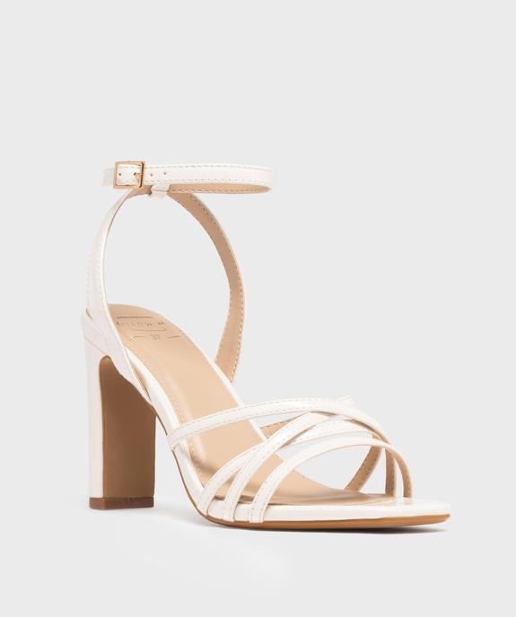 Sandales à talon haut et fines brides vernies femme  vue3 - FOLLOW ME - GEMO