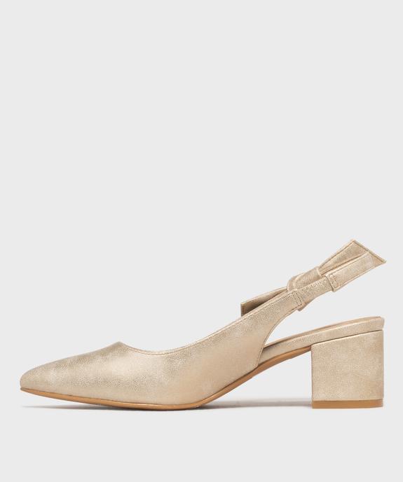 Escarpins à bout pointu et talon ouvert femme vue3 - VALENTINA BALDA - GEMO