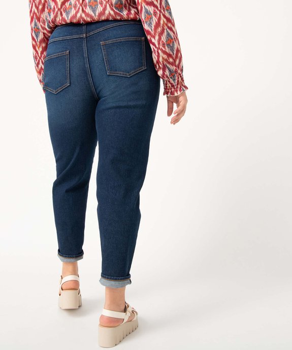 Jean femme grande taille coupe slim à taille haute vue3 - GEMO (G TAILLE) - GEMO