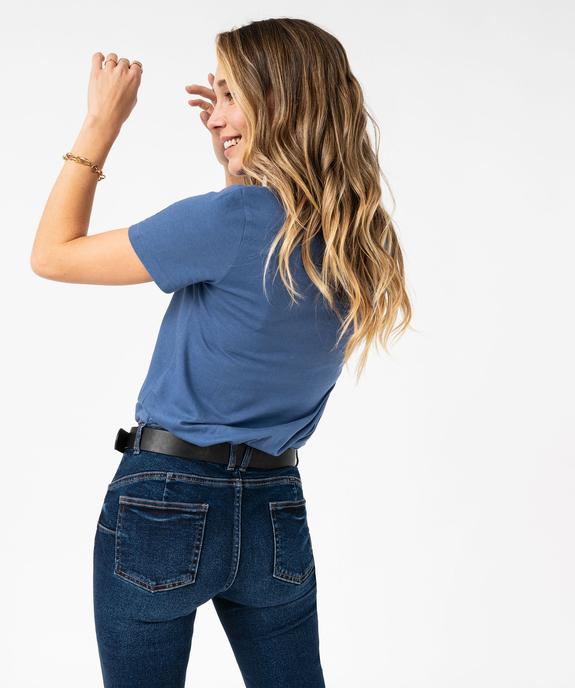 Tee-shirt à manches courtes et col rond femme vue3 - GEMO(FEMME PAP) - GEMO