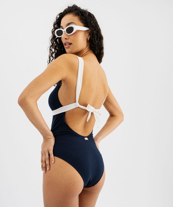 Maillot de bain une pièce bicolore femme - LuluCastagnette vue1 - LULUCASTAGNETTE - GEMO