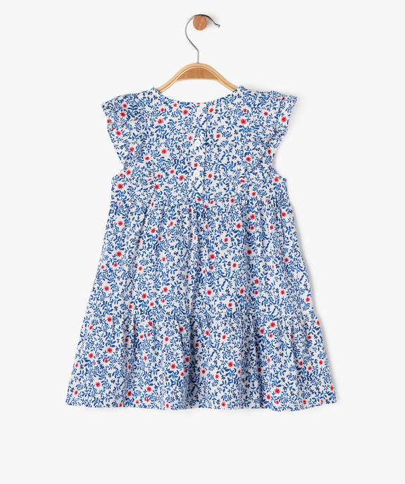 Robe à manches courtes avec volants bébé fille vue3 - GEMO 4G BEBE - GEMO