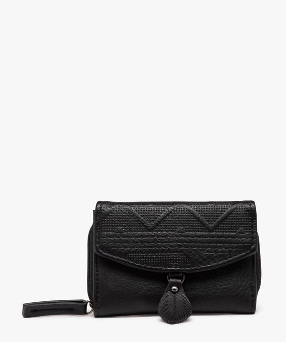 Portefeuille compact avec pampille feuille femme vue1 - GEMO (ACCESS) - GEMO
