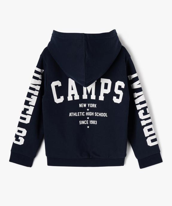 Sweat zippé doublure fourrure imitation garçon - Camps United vue4 - CAMPS UNITED - GEMO