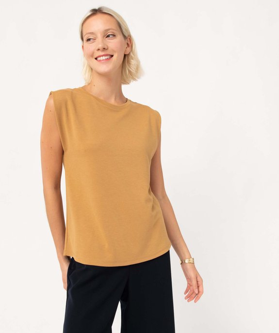 Tee-shirt femme sans manches avec large col rond vue5 - GEMO(FEMME PAP) - GEMO
