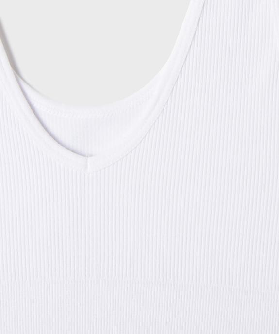 Brassière réversible en maille côtelée fille vue2 - GEMO 4G FILLE - GEMO