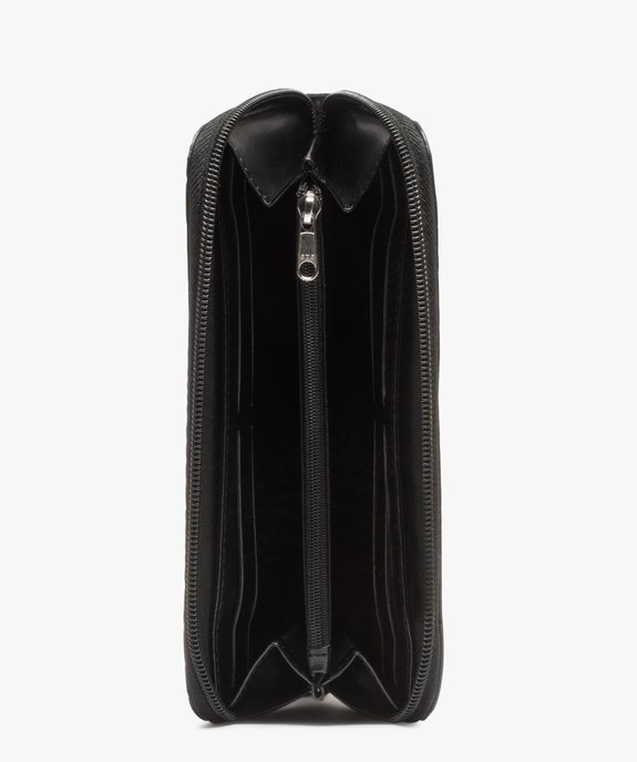 Portefeuille femme en matière texturée vue3 - GEMO (ACCESS) - GEMO