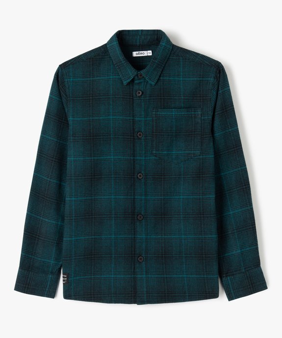 Chemise garçon en flanelle à carreaux vue1 - GEMO (JUNIOR) - GEMO