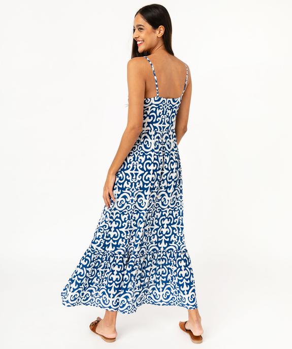 Robe imprimée à fines bretelles et taille empire femme vue3 - GEMO(FEMME PAP) - GEMO