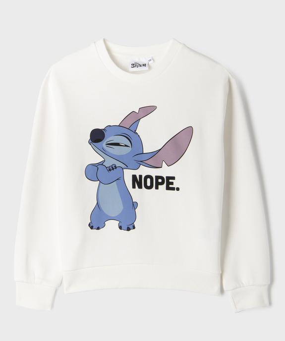 Sweat molletonné motif Stitch fille - Disney vue1 - LILO & STITCH - GEMO