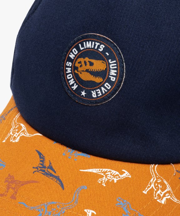 Casquette garçon bicolore avec motifs dinosaures vue3 - GEMO (ENFANT) - GEMO
