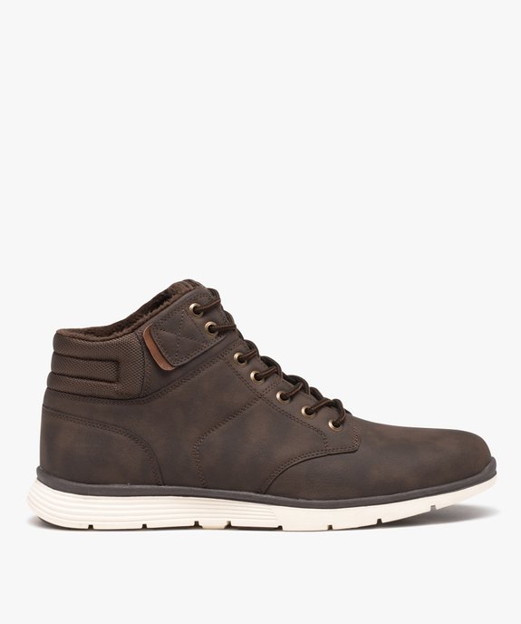 Baskets homme semi-montantes avec intérieur fourré vue1 - GEMO (CASUAL) - GEMO