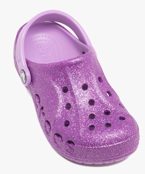 Sabots souples fille dessus perforé Baya Glitter - Crocs vue5 - CROCS - GEMO