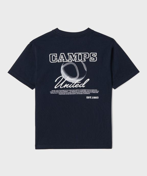Tee-shirt manches courtes imprimé devant et dos garçon - Camps United vue3 - CAMPS GEMO FOR GOOD - GEMO