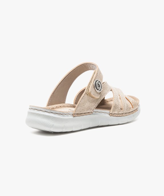 Nu-pieds confort avec semelle en cuir - Cloggy vue4 - CLOGGY - GEMO